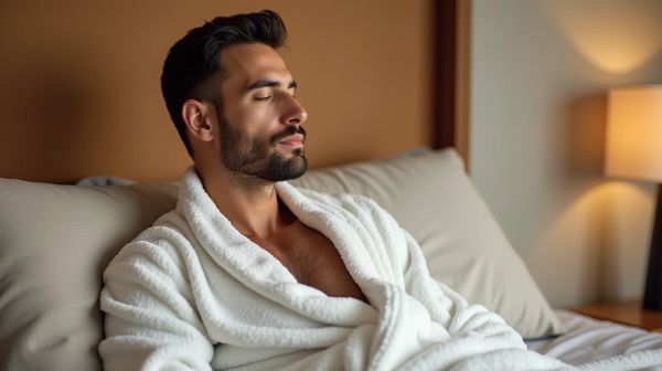 Exprimez confort et élégance avec un peignoir éponge homme